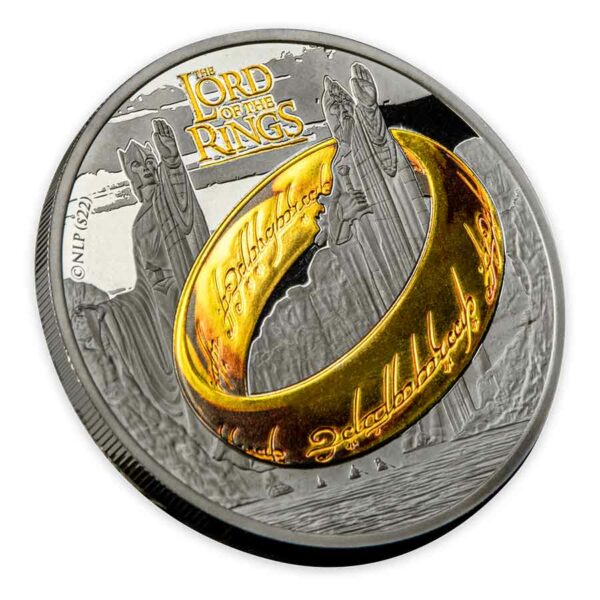 2023 Samoa Lord of the Rings Argonath 1 oz Black Platinum Silver Coin