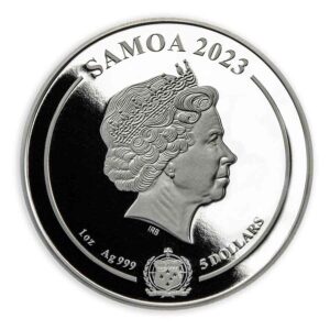 2023 Samoa oz Gates of Argonath Black Platinum & 24K Silver Coin