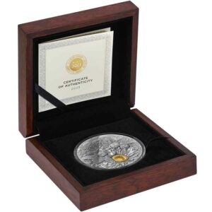 Bumblebee 2 oz High Relief Gilded Antique Finish Silver Coin