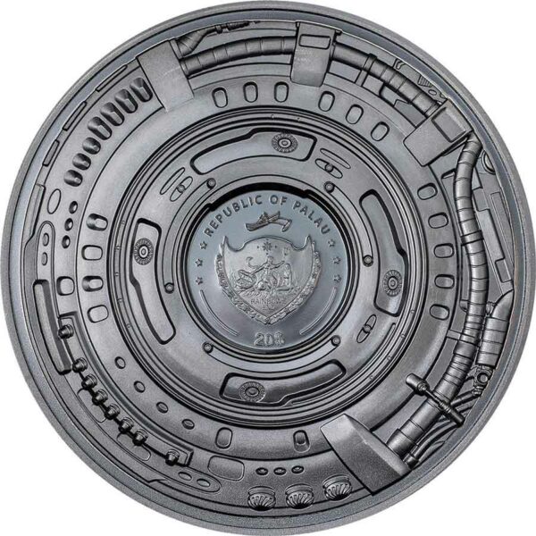 2023 Palau 3 oz Dog Cyborg Revolution Black Proof Silver Coin