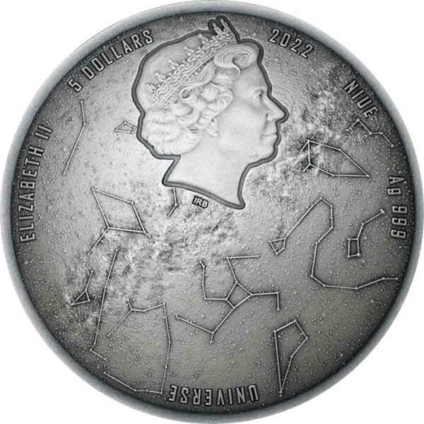 2022 Niue 2 oz Milky Way Universe Concave UV Color Silver Coin