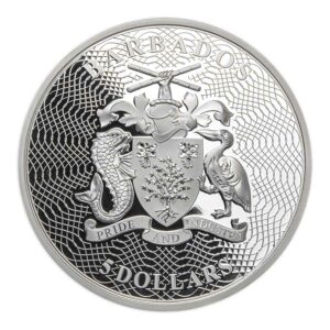 2023 Barbados 5 oz Northern Lights Enamel Proof-like Silver Coin