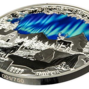 2023 Northern Lights 5 oz Enamel Proof-like Silver Coin
