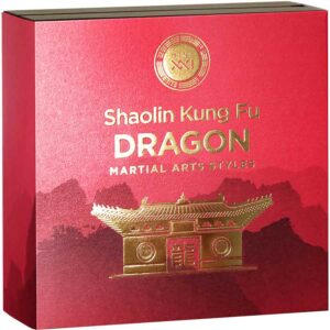 Kung Fu Dragon 2 oz High Relief Antique Finish Silver Coin