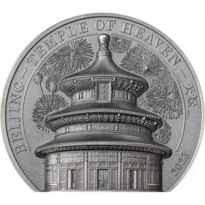 2023 Cook Islands 2 Ounce Temple of Heaven Ultra High Relief Silver Coin