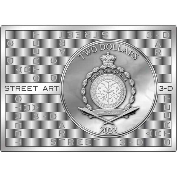 2022 Street Art Hell High Relief Color Silver Coin