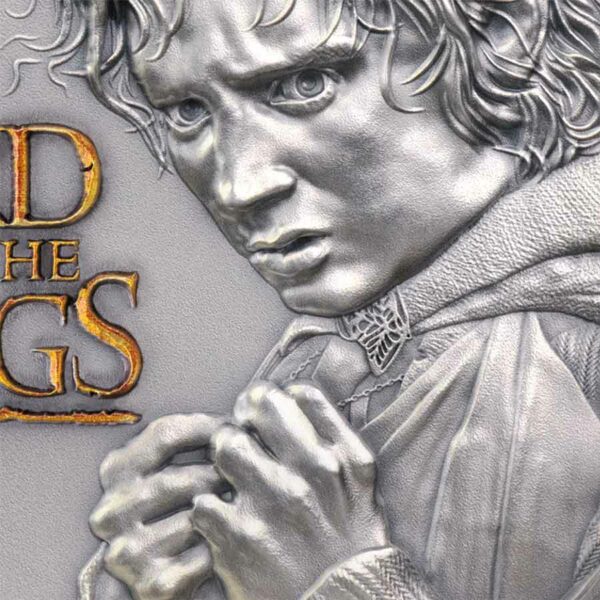 2022 Cook Islands Lord of the Rings Frodo 2 oz High Relief Silver Coin