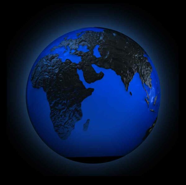 Blue Marble Glow in the Dark Silver Coin