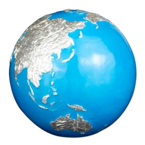 Blue Marble Glow in the Dark 3 oz Spherical Silver Coin