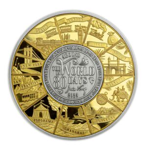 2023 Djibouti 180 Gram 150th Anniversary Around the World in 80 Days Silver Coin