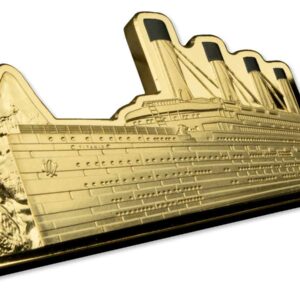 RMS Titanic Shaped Gold Proof Coin