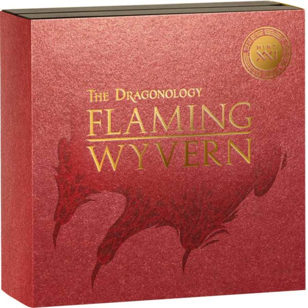 2023 Flaming Wyvern 2 oz High Relief Silver Coin