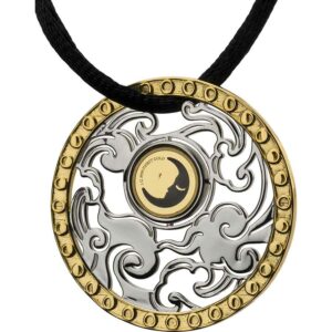 2022 Barbados Symbols of Life Moon Gold & Silver Coin Pendant