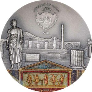 2023 Fury of Nature Pompeii Eruption High Relief Silver Coin
