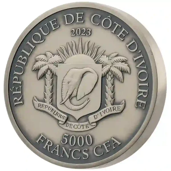2023 Ivory Coast 1 kg African Big 5 Completer High Relief Silver Coin