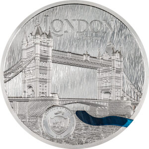 2023 Palau 1 kg Tiffany Art Metropolis London Ultra High Relief Silver Proof Coin