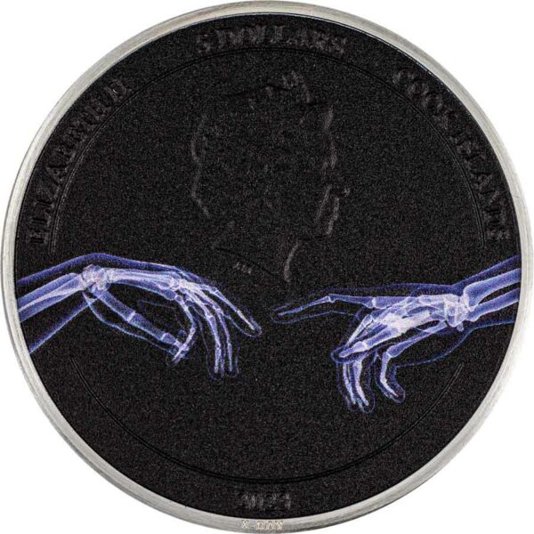 2023 Cook Islands 1 oz X-Ray Creation of Adam Silver Proof Coin