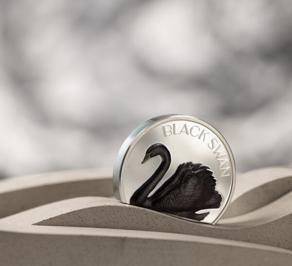 2023 Black Swan 2 oz High Relief Black Proof Silver Coin