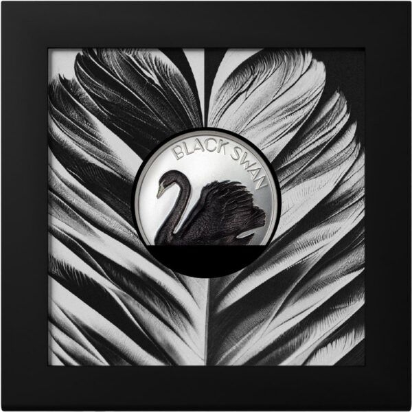 2023 Mirrored Swan High Relief Black Proof Silver Coin