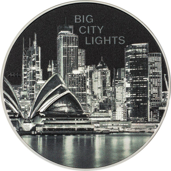 2023 Cook Islands 1 Ounce Big City Lights Sydney Silver Proof Coin