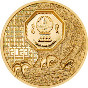 2023 Mongolia 1/10th oz Mongolian Falcon UHR Gold Proof Coin