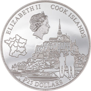 2023 Cook Islands 5 oz Mont-Saint-Michel High Relief Silver Proof Coin