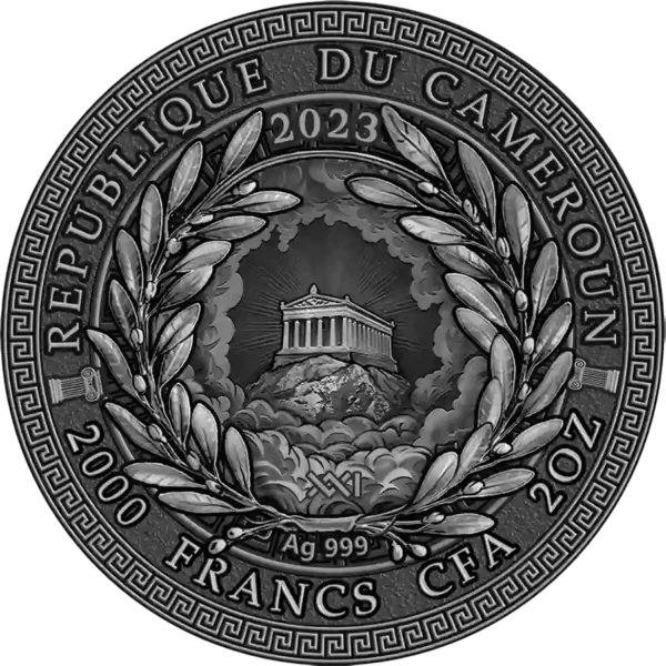 2023 Cameroon 2 oz Medusa 24K Gilded High Relief Silver Coin