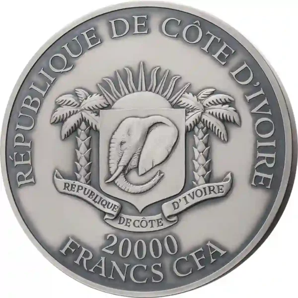 2023 Ivory Coast 2 kg Big 5 Elephant Ultra High Relief Silver Coin