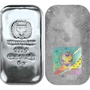 Germania 20 X 1 Ounce 99.99% Silver Cast Bars