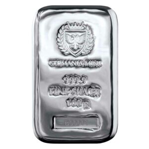 Germania 100 Gram 99.99% Silver Cast Bar