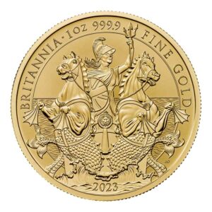 2023 Great Britain Britannia 1 oz Reverse Frosted Gold Proof Coin