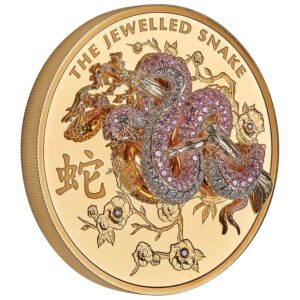 2023 Australia Jewelled Snake10 oz Pave Diamond Gold Proof Coin