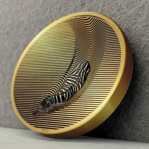 2023 Zebra Camouflage of Nature 5 oz Gilded Silver Coin