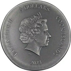 2023 Cook Islands 1 oz Arethusa Ultra High Relief Antique Finish Silver Coin