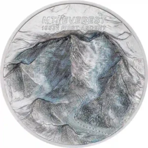 2023 Cook Islands 2 Ounce First Ascent Mount Everest Ultra High Relief Silver Coin