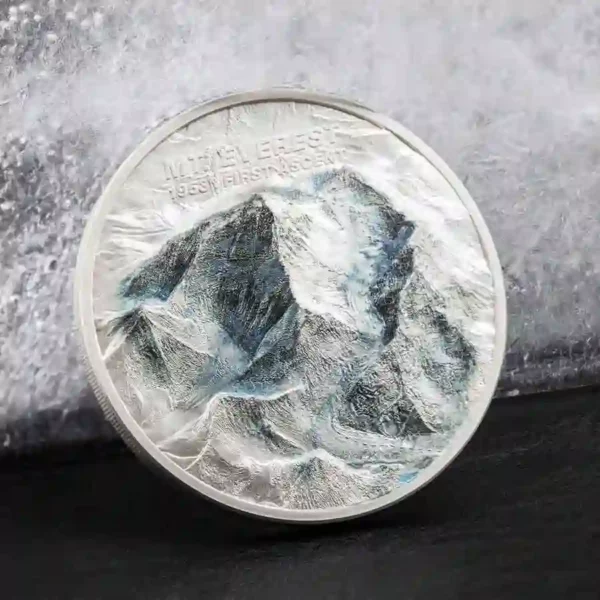 Mount Everest First Ascent Ultra High Relief Silver Coin
