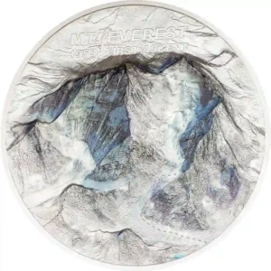 2023 Cook Islands 1 Kilogram First Ascent Mount Everest Ultra High Relief Silver Coin