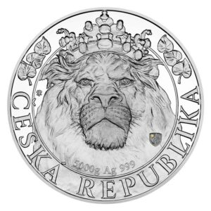 2022 Niue 5 Kilogram Czech Lion Hologram Security Privy Silver Proof Coin