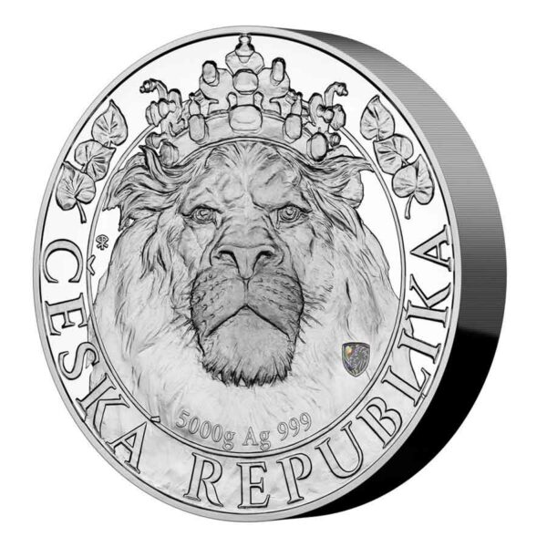 2022 Czech Lion 5 Kg Hologram Privy Silver Proof Coin