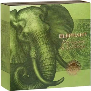 2023 African Elephant High Relief Antique Finish Silver Coin