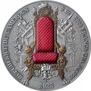 2023 Cameroon 2 oz Roman Empire 24K Gilded High Relief Silver Coin