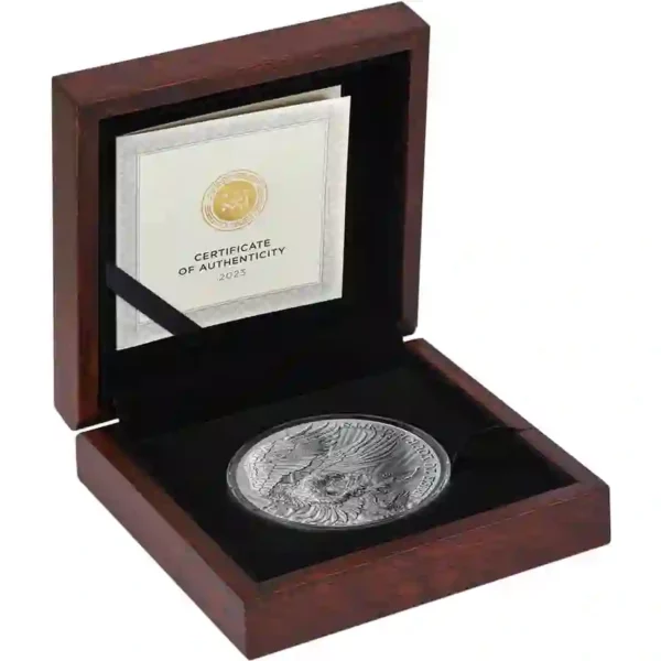 2023 Eagle & Raven 2 oz High Relief Antiqued Silver Coin