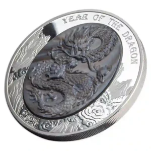 2024 Year of the Dragon Mother of Pearl Silver Proof Coin