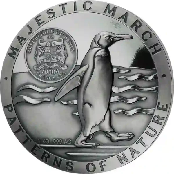 2022 Benin 1 kg Patterns of Nature Majestic March Gilded Silver Coin