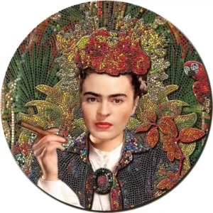 2023 Palau 3 Ounce Frida Kahlo La Maravilla Micromosaic Passion II Silver Coin