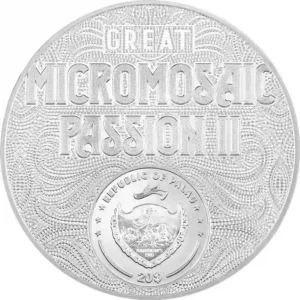 2023 Palau 3 oz Frida Kahlo La Maravilla Micromosaic Passion II Silver Coin