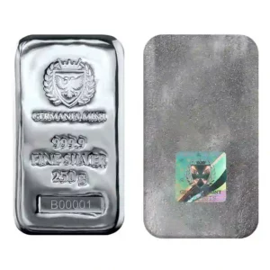 Germania Mint 250 Gram 99.99% Silver Cast Bar