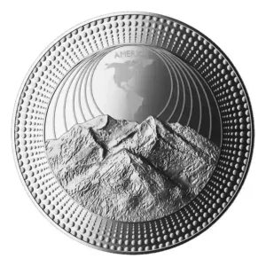 2023 Niue 2 Ounce Continents Denali High Relief Domed Silver Proof Coin
