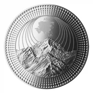 2023 Niue 2 Ounce Continents Mount Everest High Relief Domed Silver Proof Coin
