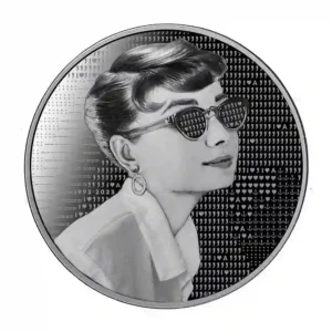 2023 Niue 1 Ounce Celebrities Audrey Hepburn High Relief Silver Proof Coin